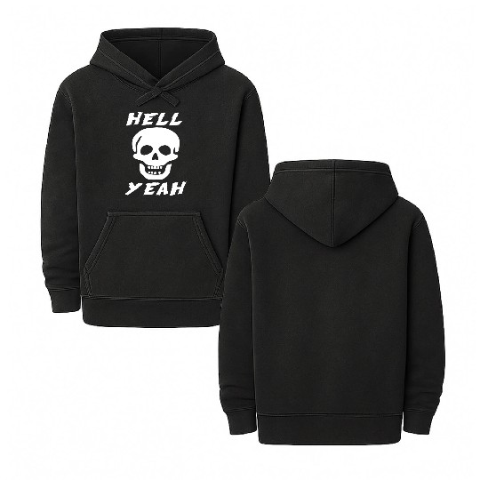Stone Cold skull hell yeah Double Sided Mineral Wash Hoodies