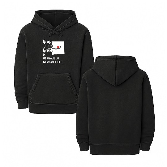 Bernalillo County New Mexico Is Where My Heart Double Sided Mineral Wash Hoodies