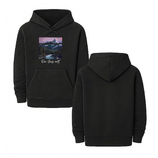 the mountain is calling Double Sided Mineral Wash Hoodies