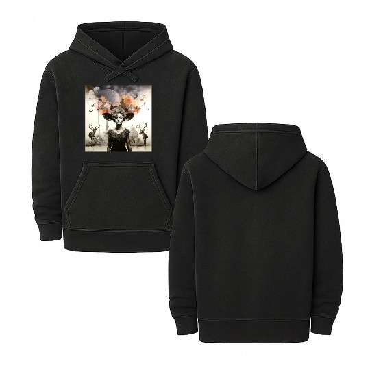 Lets go Bambi Double Sided Mineral Wash Hoodies
