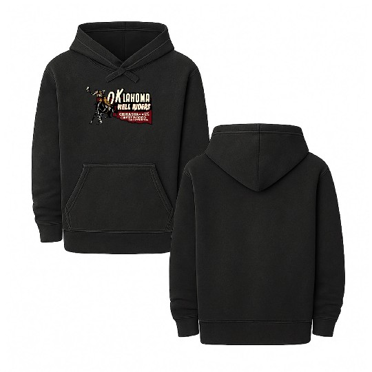 Vintage Convict Rodeo Oklahoma Double Sided Mineral Wash Hoodies