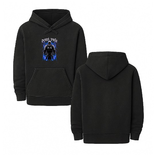Deus Vult Historical Knight Double Sided Mineral Wash Hoodies