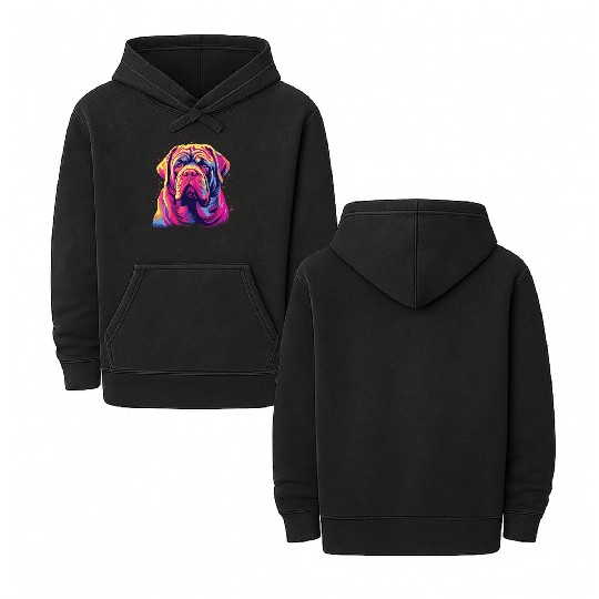 Watercolor Colorful Neapolitan Mastiff Double Sided Mineral Wash Hoodies