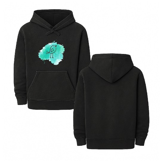 Artistic Bird Double Sided Mineral Wash Hoodies