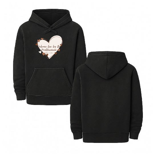 Embrace love by the Mediterranean Double Sided Mineral Wash Hoodies