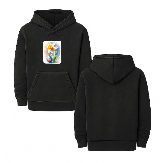 A Beautiful Daffodil With an Easter Egg Double Sided Mineral Wash Hoodies