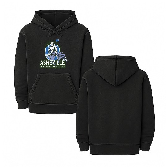 Asheville mountain men at sea Double Sided Mineral Wash Hoodies