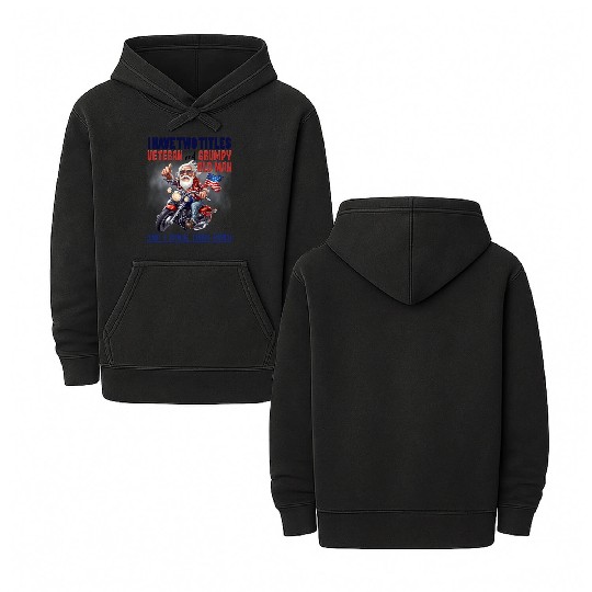 I have two titles veteran grumpy. Double Sided Mineral Wash Hoodies