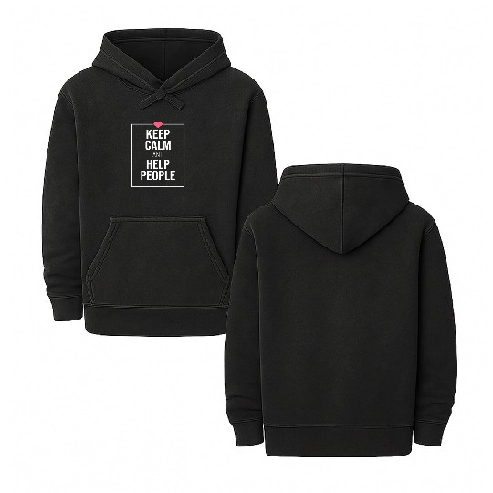 keep calm and help people 1 Double Sided Mineral Wash Hoodies