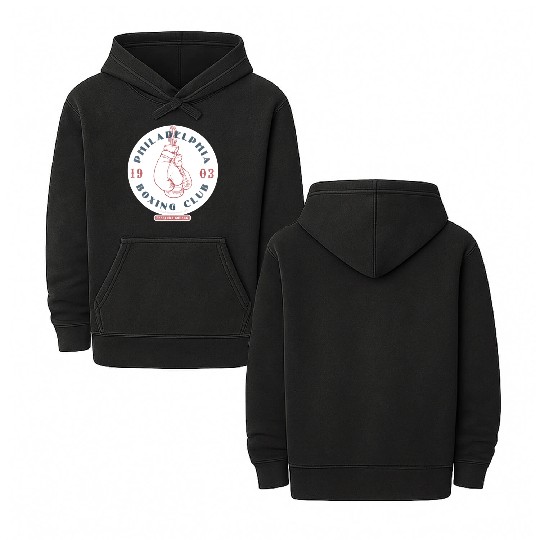 Philadelphia Boxing Club 1903 Sticker Double Sided Mineral Wash Hoodies
