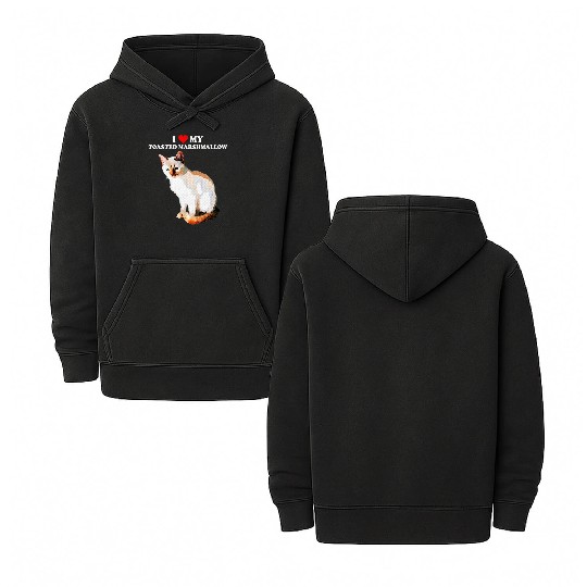 I Love My Toasted Marshmallow Point Siamese Cat Double Sided Mineral Wash Hoodies