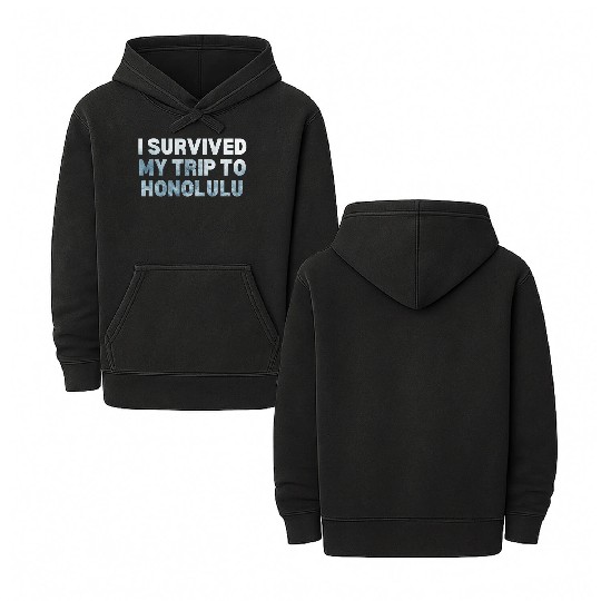 My Trip Traveler Vacation Honolulu Double Sided Mineral Wash Hoodies