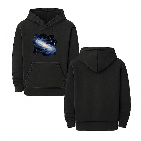 Watercolor Milky Way Double Sided Mineral Wash Hoodies