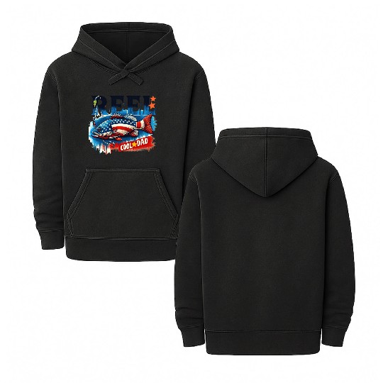 Reel Cool Dad Double Sided Mineral Wash Hoodies