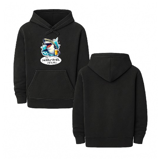 The Snarky Shark Bar & Grill Double Sided Mineral Wash Hoodies
