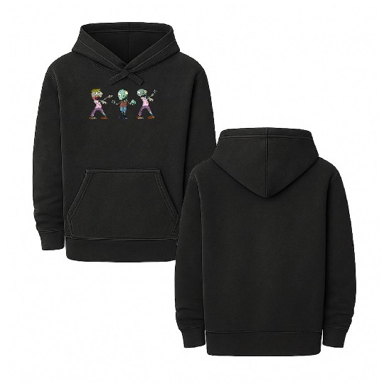 Zombie Kids Clothes Double Sided Mineral Wash Hoodies