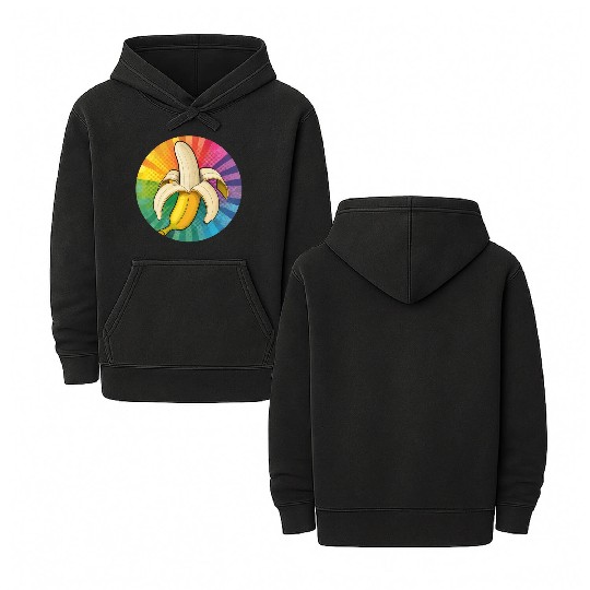 LGBTQ Banana Double Sided Mineral Wash Hoodies