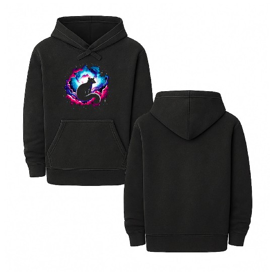 Cool Platypus Galaxy Space Art Double Sided Mineral Wash Hoodies