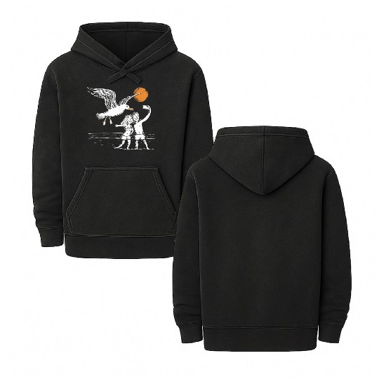 Seagull Surprise: The Ultimate Beach Photobomb Double Sided Mineral Wash Hoodies