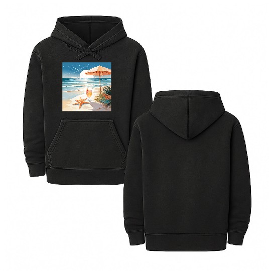 Tropical Cocktail Party Double Sided Mineral Wash Hoodies