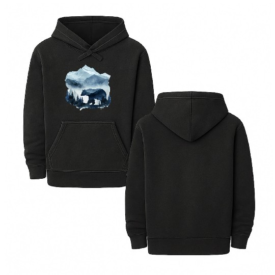 a painting that expresses nature and animals Double Sided Mineral Wash Hoodies