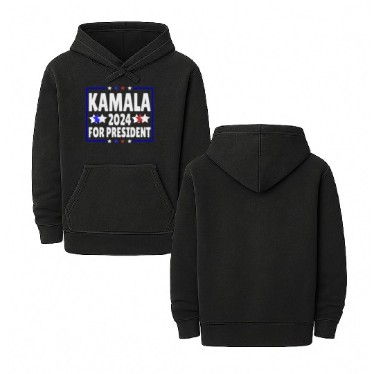 Kamala Harris for President 2024 Double Sided Mineral Wash Hoodies