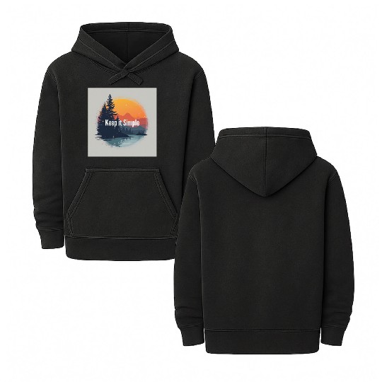 keep it simple trends Double Sided Mineral Wash Hoodies