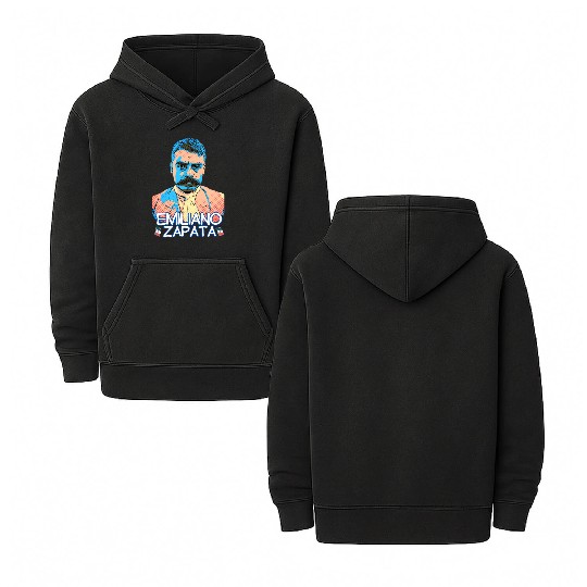 Emiliano Zapata Double Sided Mineral Wash Hoodies