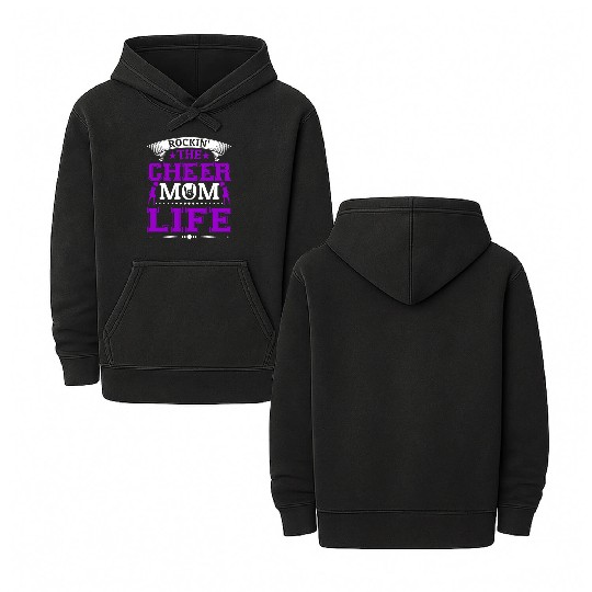Tha Cheer Mom Life Cheerleading Mommy Mother's Day Double Sided Mineral Wash Hoodies