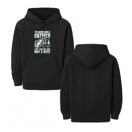I've Never Seen a Catfish for a Fisherman Double Sided Mineral Wash Hoodies