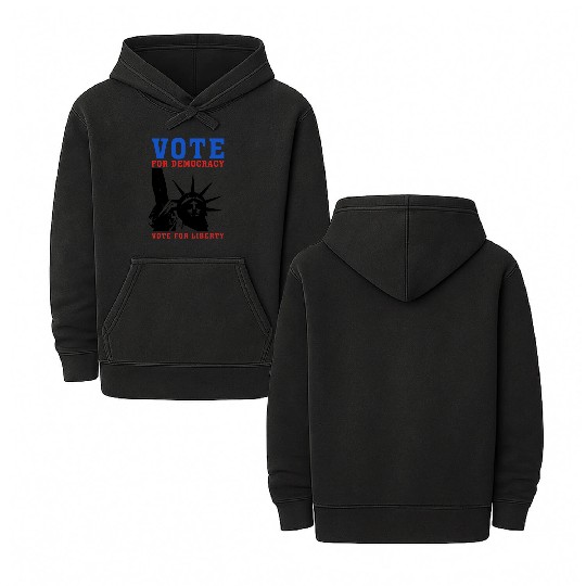 Vote for Democracy, Vote For Liberty - Election Double Sided Mineral Wash Hoodies