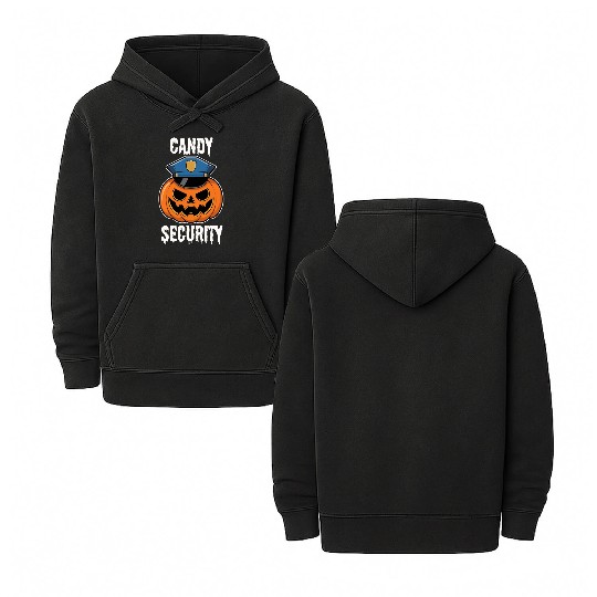 Candy Security Halloween Double Sided Mineral Wash Hoodies