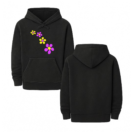 Many Pretty Daisy Flowers Decorative Nature Design Double Sided Mineral Wash Hoodies