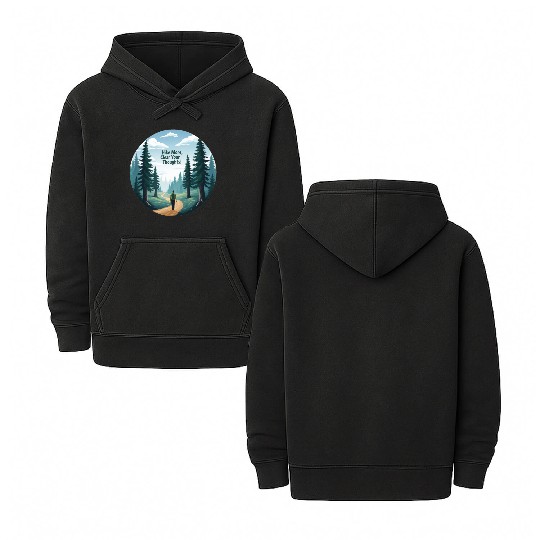 Hike More Clear Your Thoughts - Hiking Double Sided Mineral Wash Hoodies