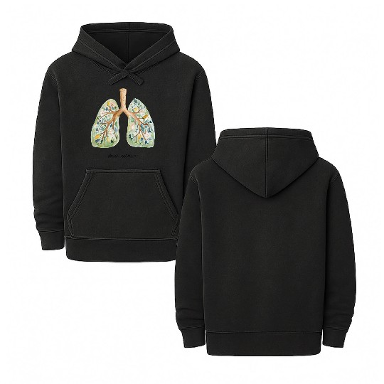 Breath Nature In Double Sided Mineral Wash Hoodies