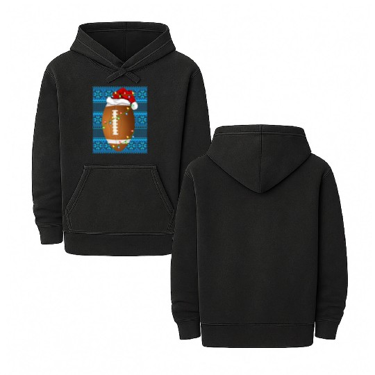 Rugby Christmas Lights Double Sided Mineral Wash Hoodies