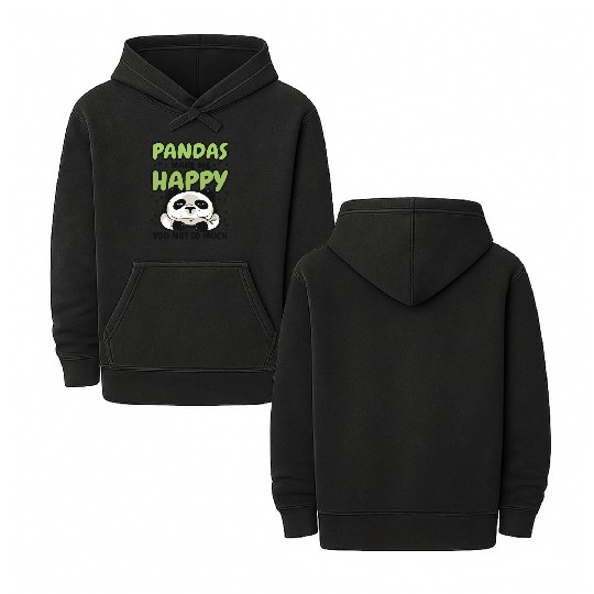 Pandas Make Me Happy Panda Bear Friend Lover Double Sided Mineral Wash Hoodies