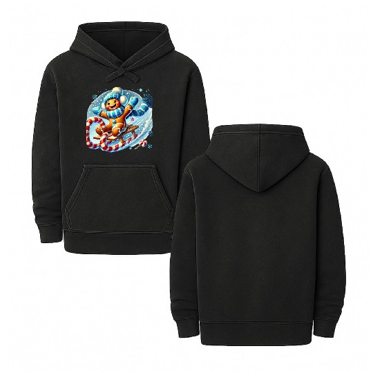 Gingerbread Christmas, Merry Christmas Double Sided Mineral Wash Hoodies