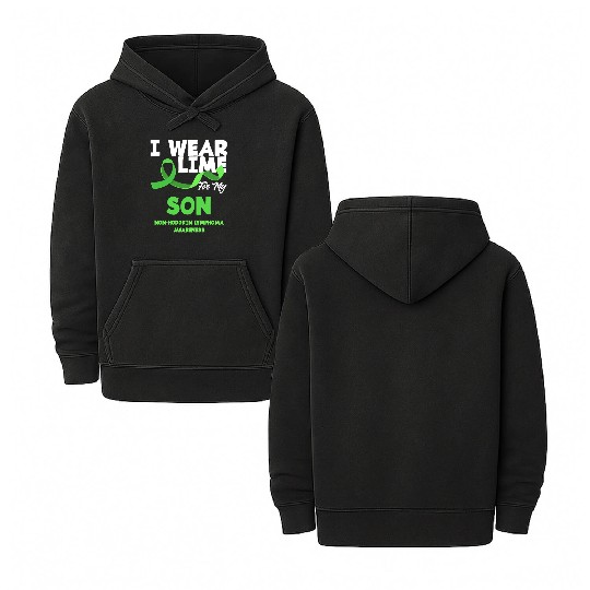 Non-Hodgkin Lymphoma Awareness Wear Lime Son Double Sided Mineral Wash Hoodies