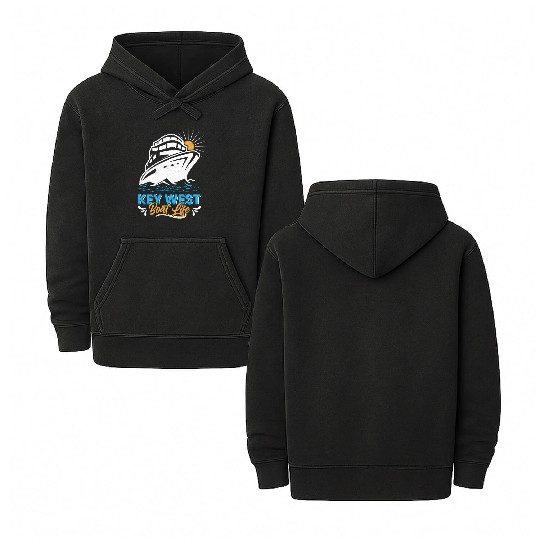 KEY-WEST BOAT LIFE Sailing Florida Keys West Keys Double Sided Mineral Wash Hoodies