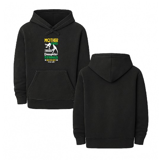 Mother And Daughter Tennis Buddies Double Sided Mineral Wash Hoodies