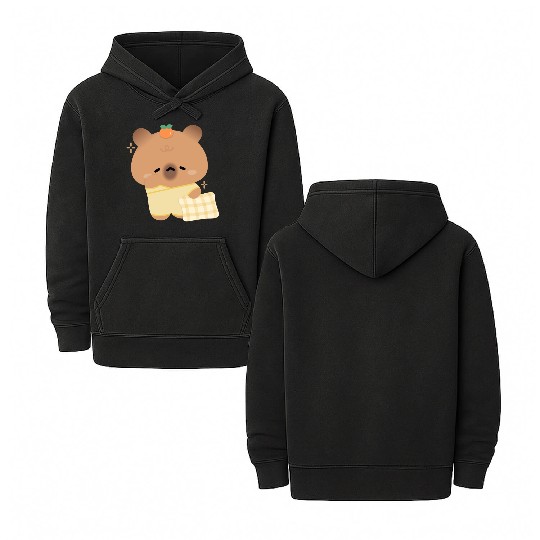 Sleepy Capybara Double Sided Mineral Wash Hoodies