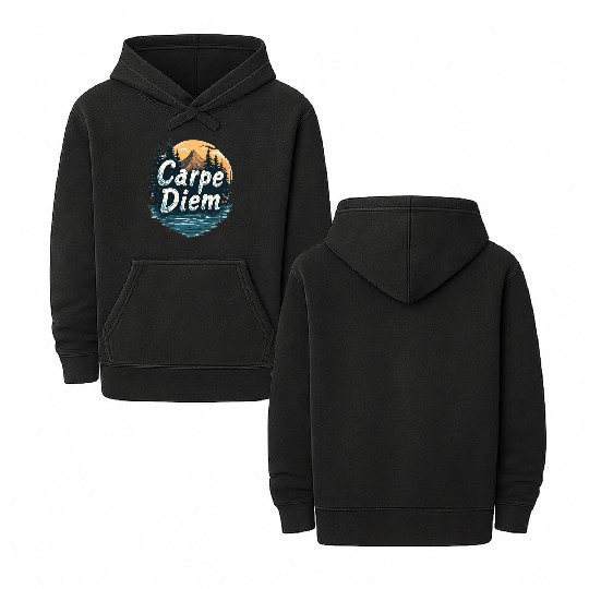 Carpe Diem Adventure Awaits Double Sided Mineral Wash Hoodies