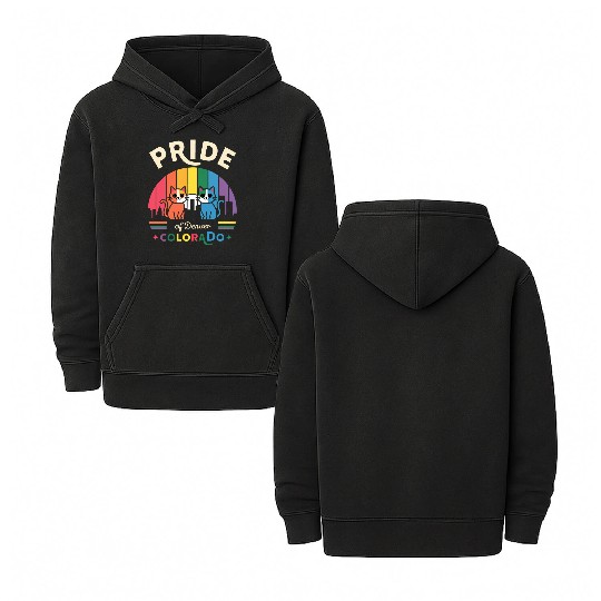 Pride of Dallas City Texas USA Rainbow Flag Double Sided Mineral Wash Hoodies