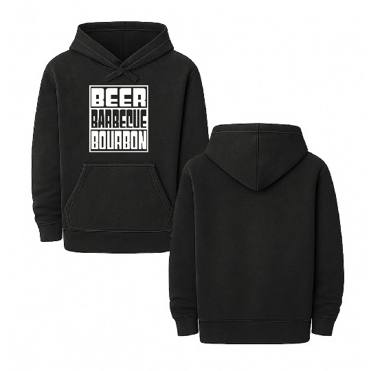 Beer Barbeque Bourbon Double Sided Mineral Wash Hoodies