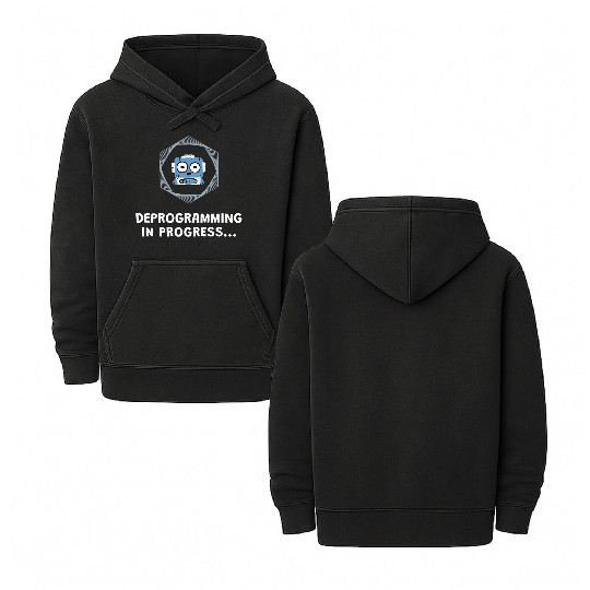 Deprogramming in Progress - Manifest Double Sided Mineral Wash Hoodies