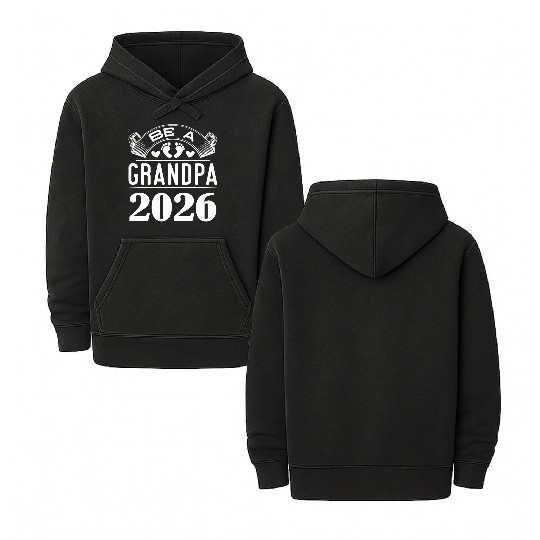 Be A Grandpa 2026 Joyful Anticipation Double Sided Mineral Wash Hoodies