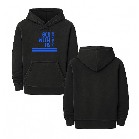 God with us Double Sided Mineral Wash Hoodies