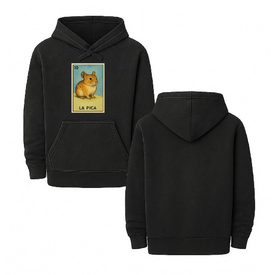 LA PICA - THE ROCK RABBIT - LA LOTERÍA Double Sided Mineral Wash Hoodies