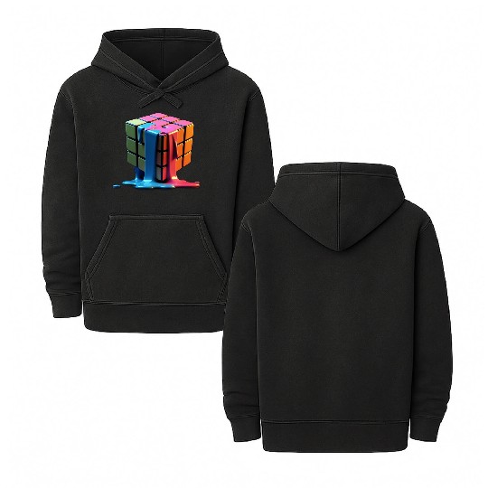 Rubiks Cube Double Sided Mineral Wash Hoodies